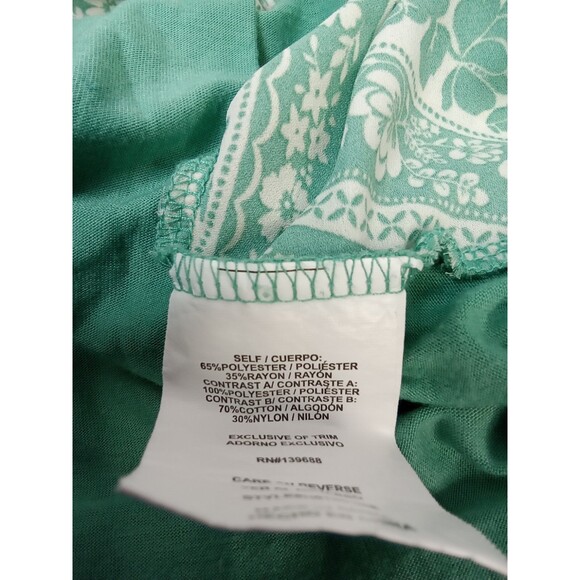 Hint‎ Of Mint Women Medium Green Floral Lace Floral Tank Top - Picture 11 of 12